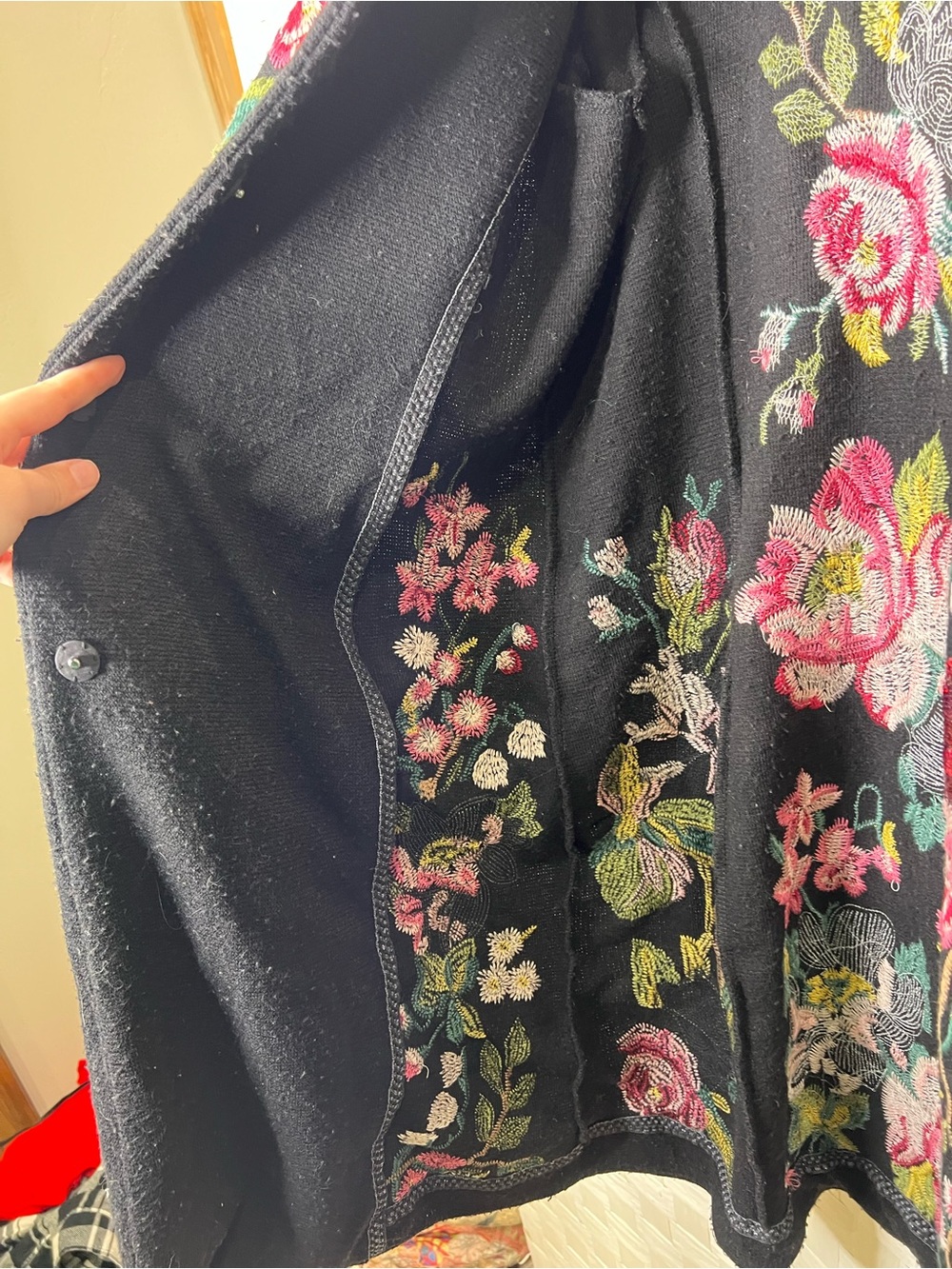 Johnny Was Biya Embroidered Floral Cardigan / Duster – Size Large - Picture 11 of 17